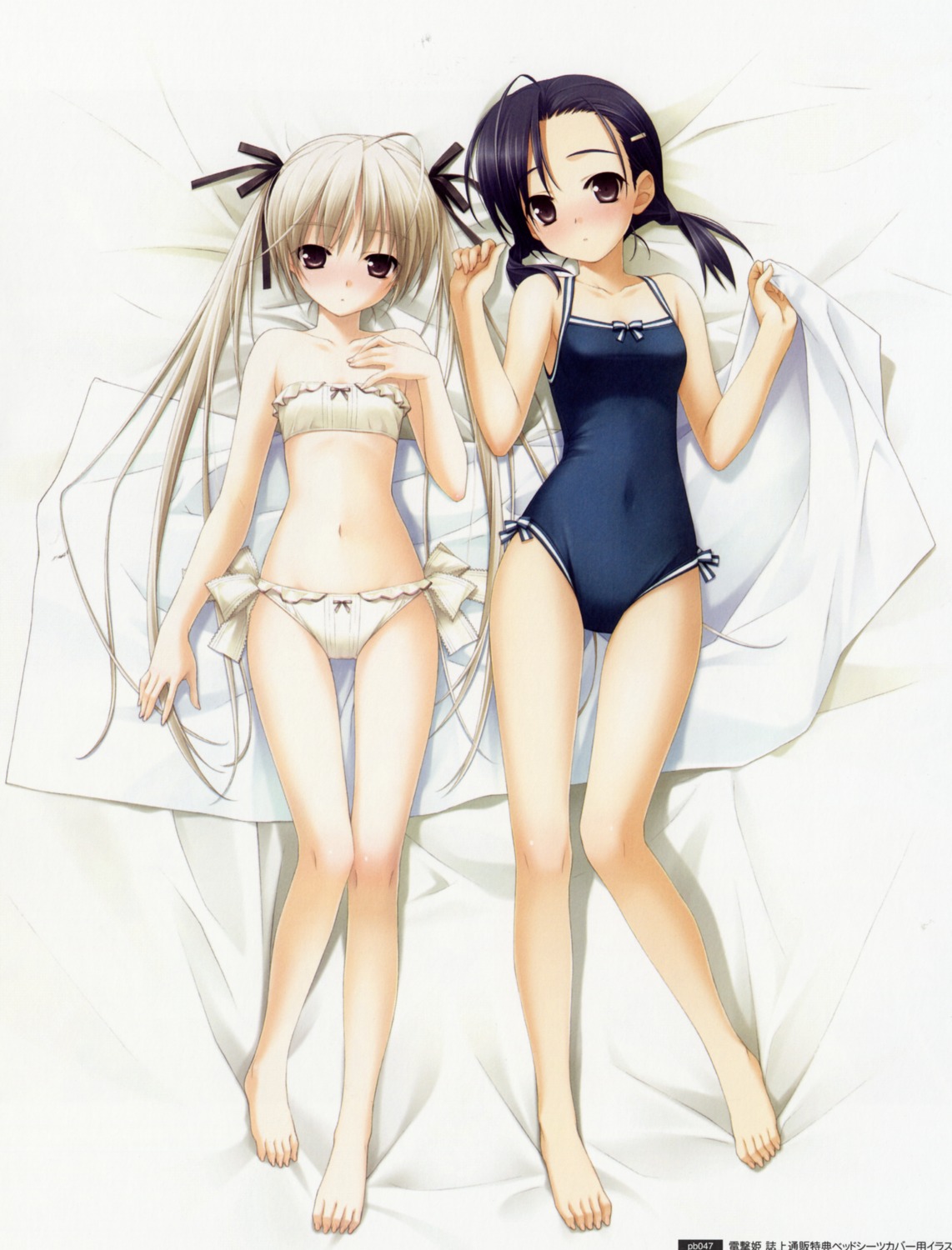 bikini, dakimakura, hashimoto_takashi, kasugano_sora, kuranaga_kozue, sphere, swimsuits, yosuga_no_sora
