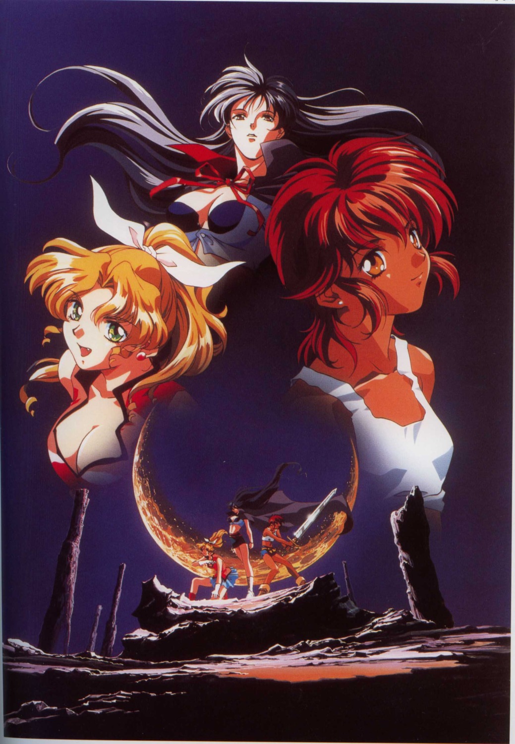 cleavage, kei_(midnight_panther), lou_(midnight_panther), midnight_panther, rin_sin, sonya, sword