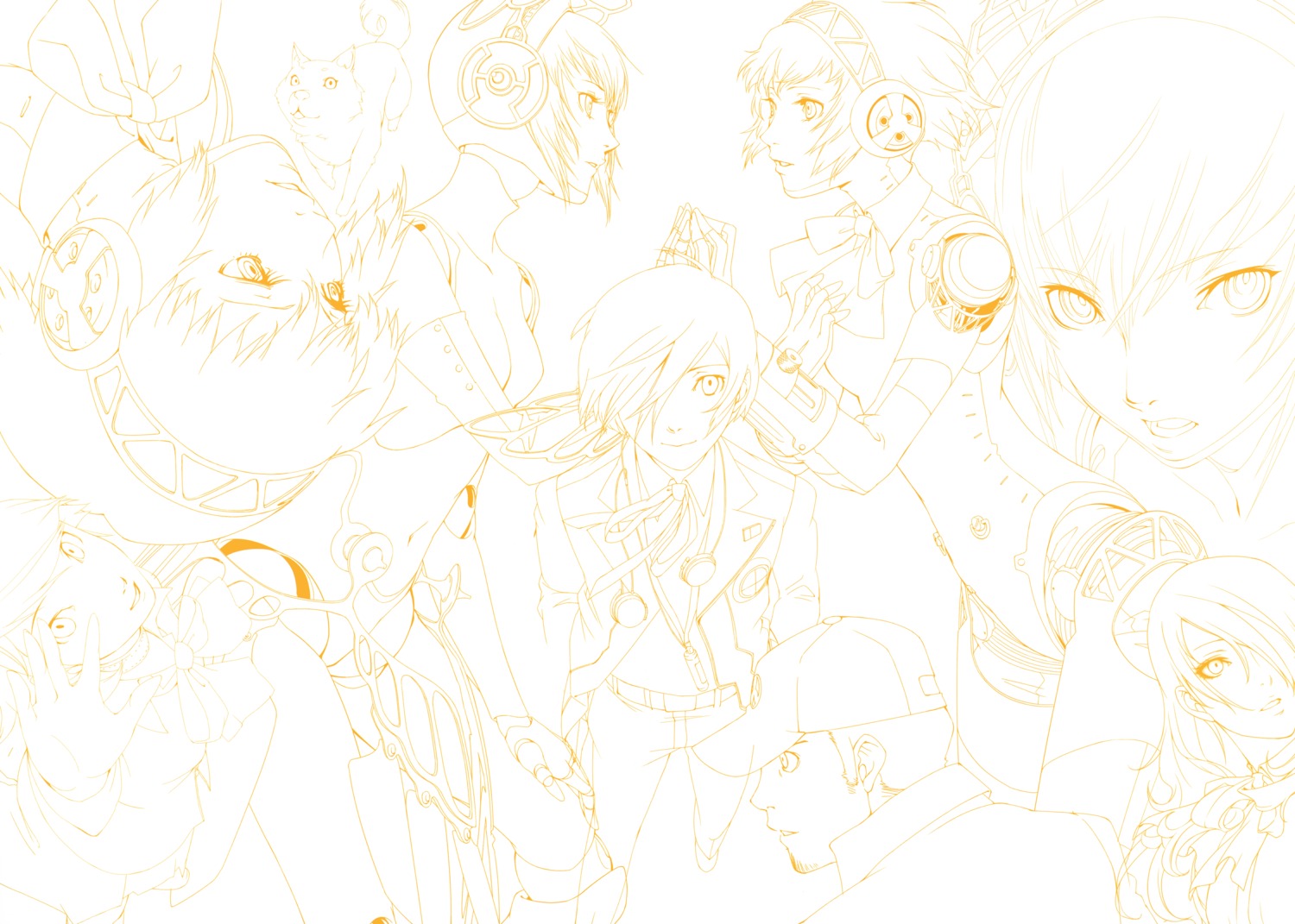 aegis, arisato_minato, iori_junpei, kirijou_mitsuru, megaten, metis, monochrome, persona