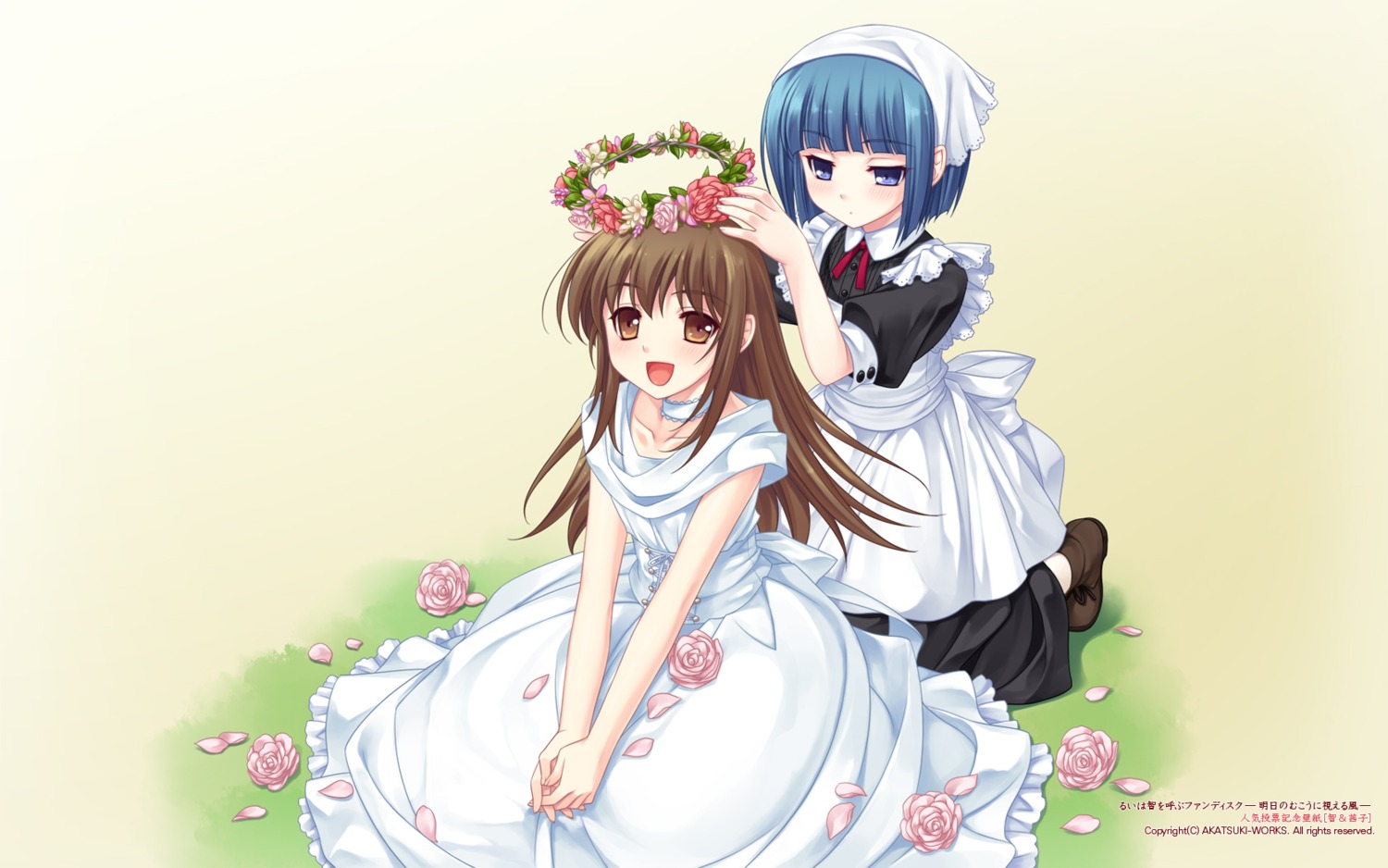 akatsuki-works, dress, kayaba_akaneko, maid, rui_wa_tomo_wo_yobu, saeki_hokuto, trap, wakutsu_tomo, wallpaper