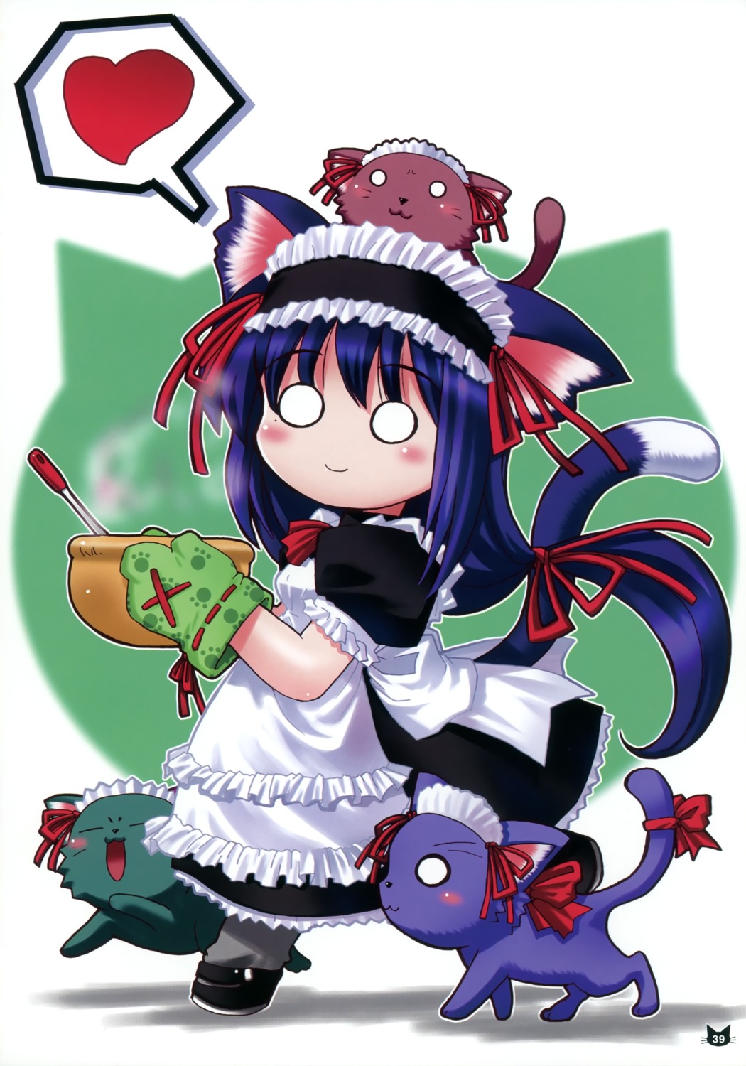 animal_ears, maid, namikai_harukaze, neko, nekomimi, tail