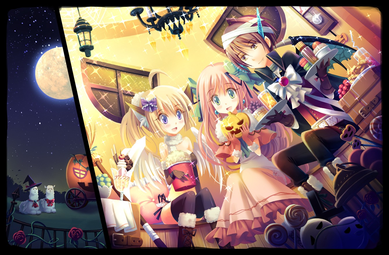 animal_ears, halloween, pixiv_fantasia, pixiv_fantasia_3, yamadori_yoshitomo