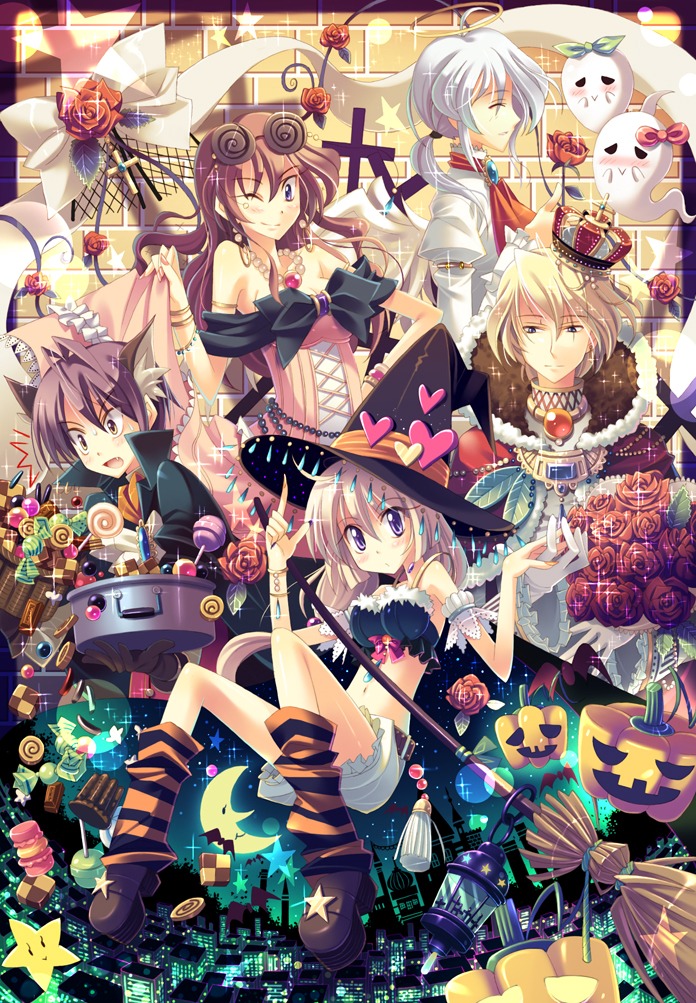animal_ears, halloween, yamadori_yoshitomo