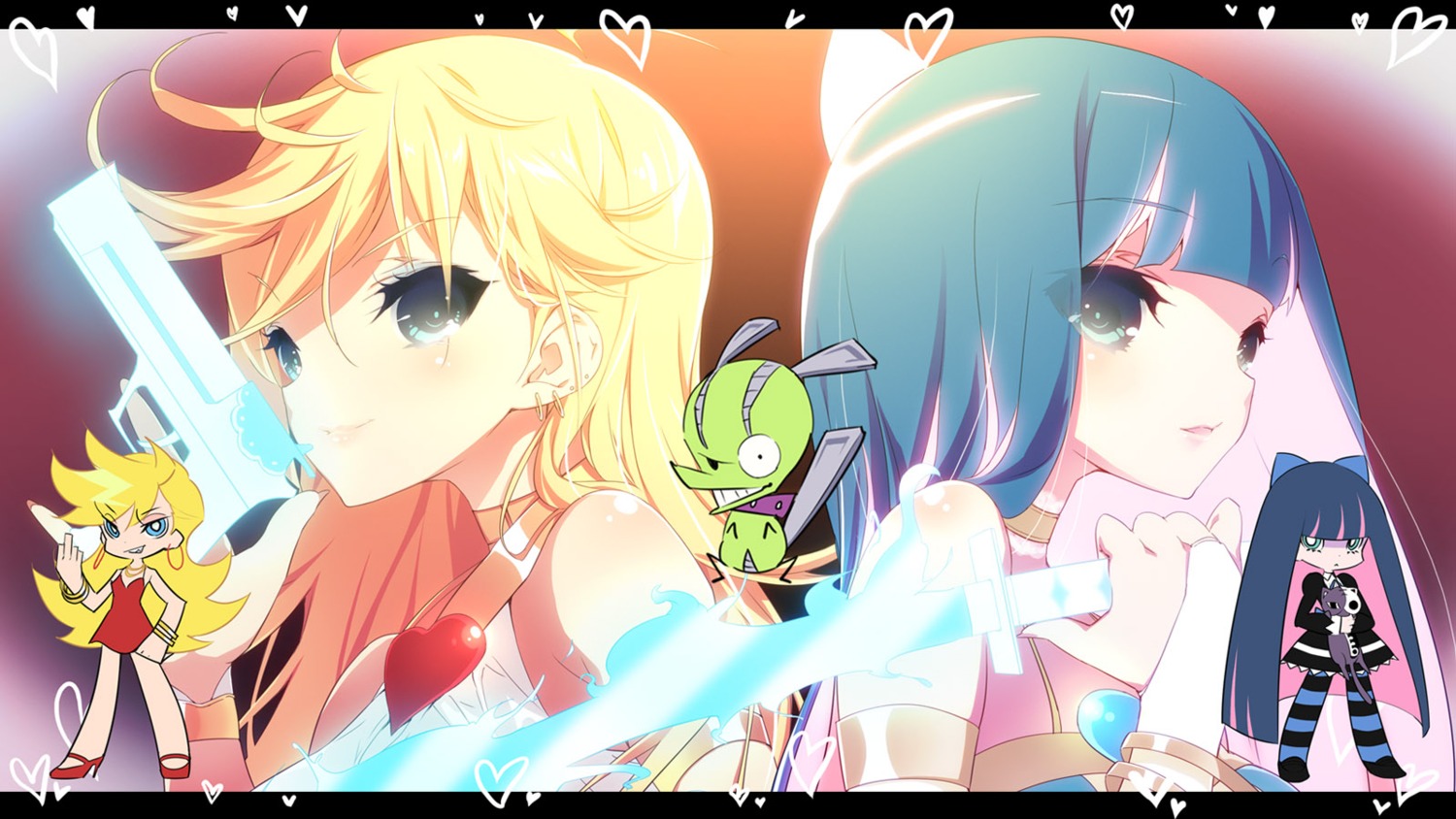 chuck, gun, panty, panty_&_stocking_with_garterbelt, show_(rinne), stocking, sword