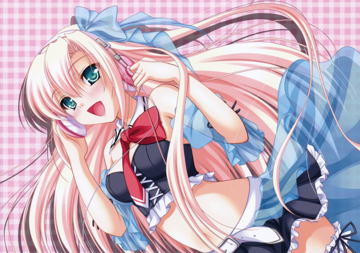 aikawa_chikane, alto_seneka, garter, headphones, natsuiro_penguin