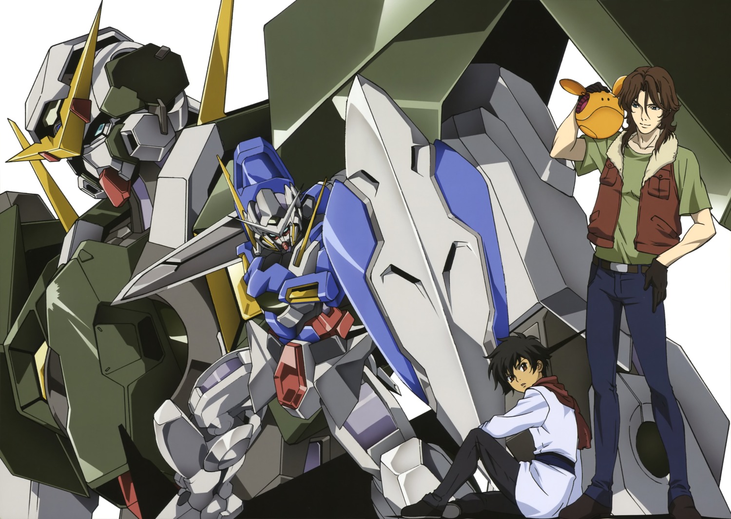 gundam, gundam_00, gundam_dynames, gundam_exia, haro, lockon_stratos, male, mecha