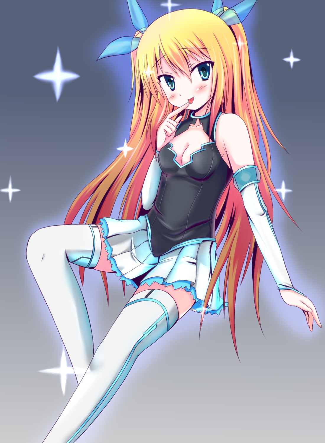 aizawa_hikaru, cleavage, katoyuu, microsoft, thighhighs