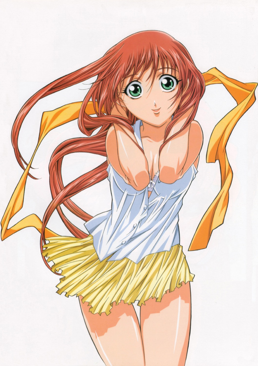 akasaka_mitsuki, bra, cleavage, double_cast, gotou_keiji