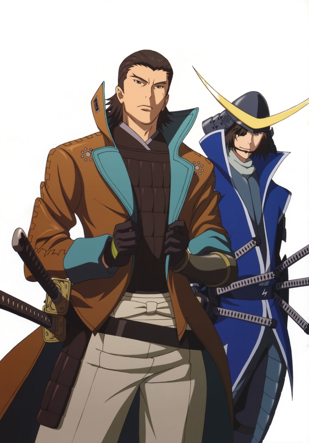 date_masamune, date_masamune_(basara), katakura_kojuurou, katakura_kojuurou_(basara), kyougoku_yoshiaki, male, sengoku_basara