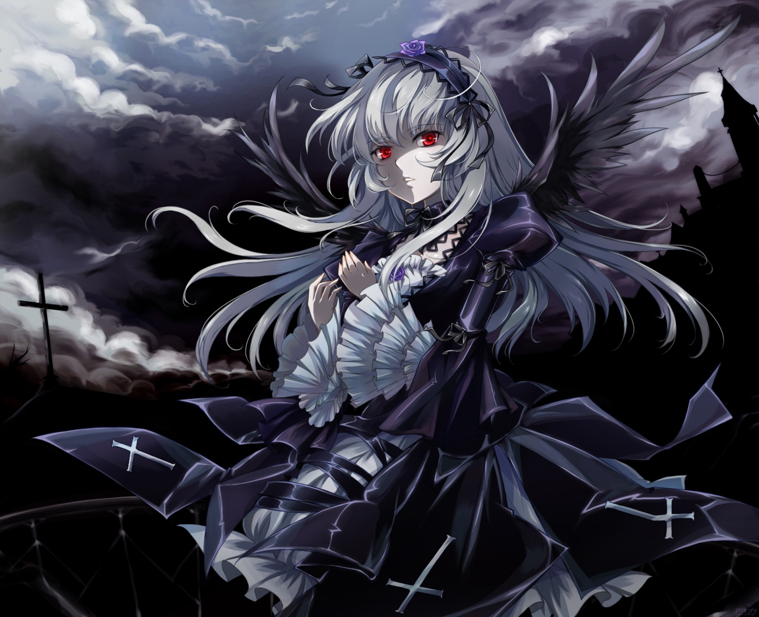 lolita_fashion, mtyy, rozen_maiden, suigintou, wings