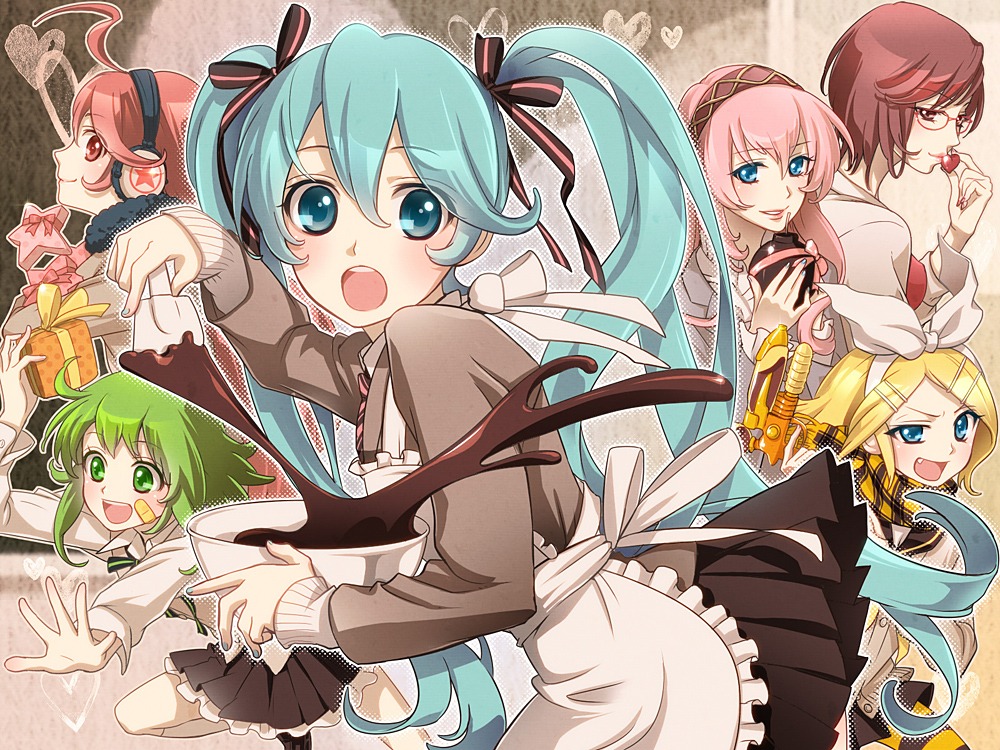 gumi, hatsune_miku, headphones, hima_(ab_gata), kagamine_rin, megane, megurine_luka, meiko