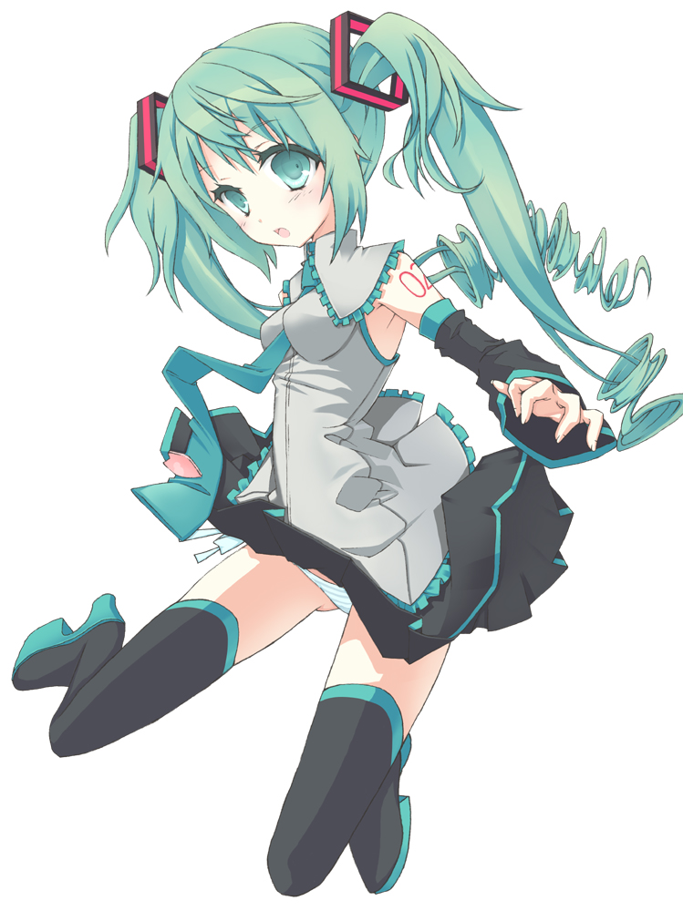 hatsune_miku, natsuki_yuu_(pixiv1164835), pantsu, shimapan, vocaloid