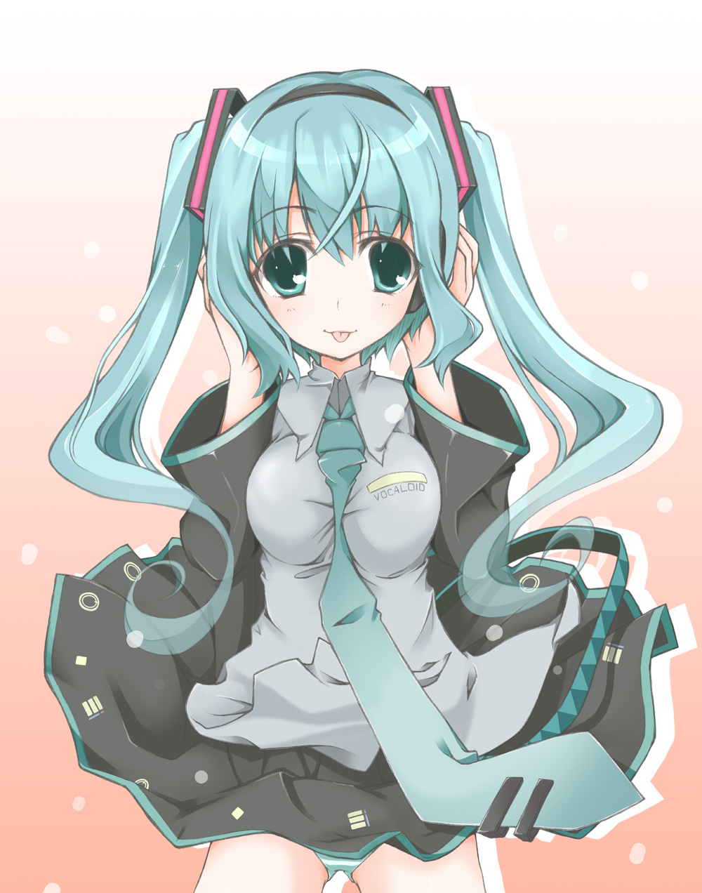 hatsune_miku, natsuki_yuu_(pixiv1164835), pantsu, shimapan, vocaloid