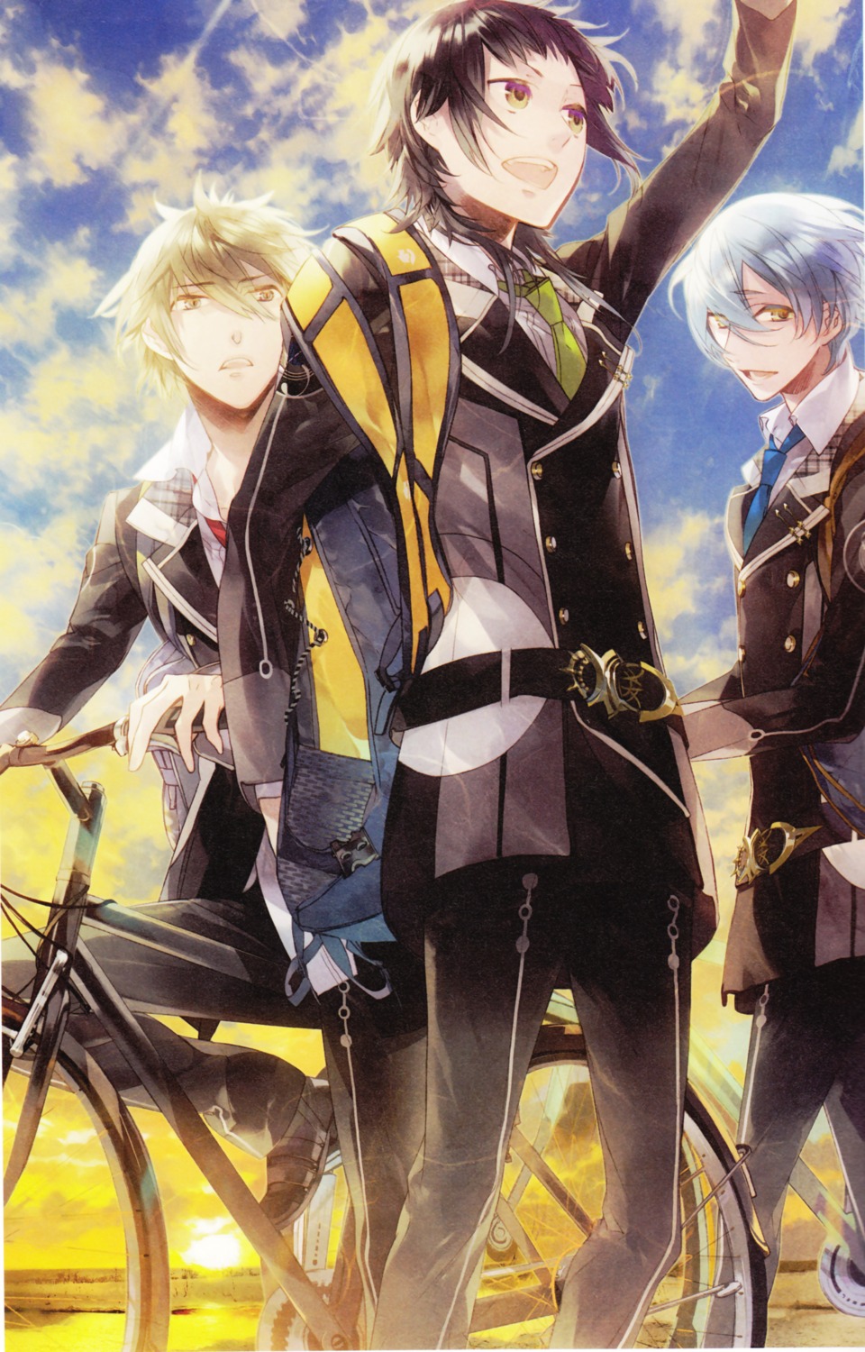 kanakubo_homare, kazuaki, kinose_azusa, male, miyaji_ryuunosuke, starry_sky