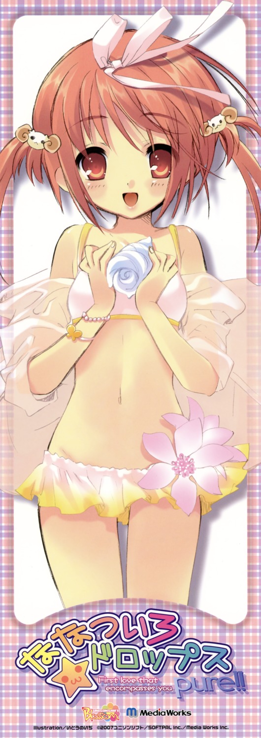 akihime_sumomo, fixed, ito_noizi, nanatsuiro_drops, stick_poster, swimsuits, unisonshift