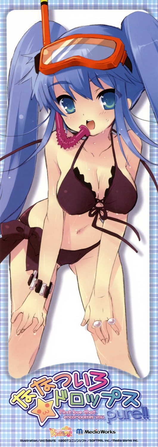 bikini, fixed, ito_noizi, nanatsuiro_drops, stick_poster, swimsuits, unisonshift, yuuki_nona