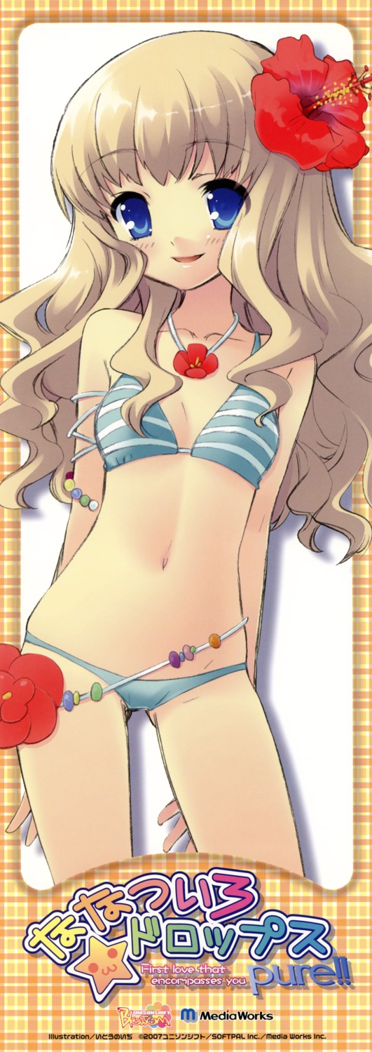 bikini, fixed, ito_noizi, koiwai_flora, nanatsuiro_drops, stick_poster, swimsuits, unisonshift