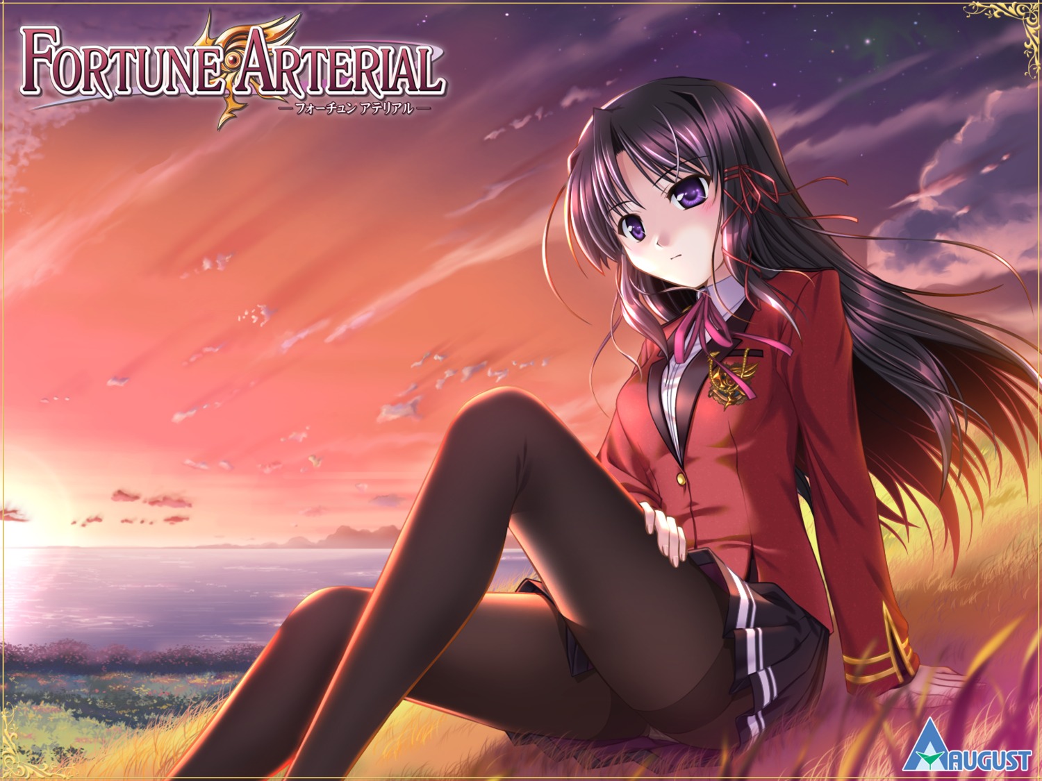 bekkankou, fortune_arterial, kuze_kiriha, pantsu, pantyhose, seifuku, wallpaper