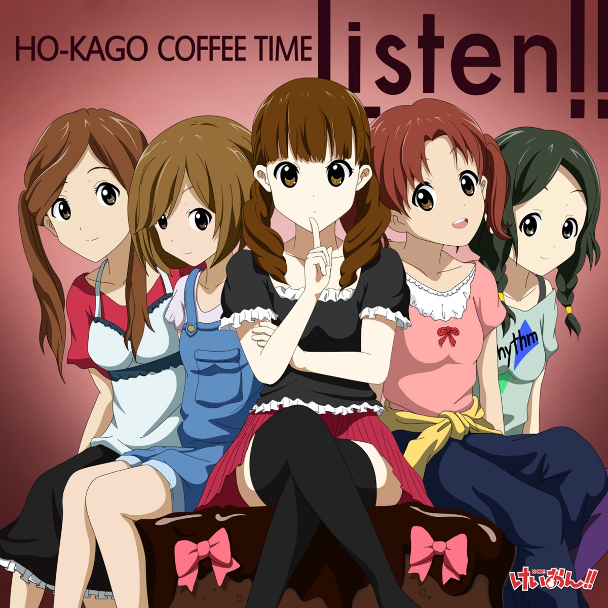 k-on!, kinoshita_shizuka, kouchou_(artist), nojima_chika, okada_haruna, overalls, sasaki_youko, thighhighs, wakaouji_ichigo