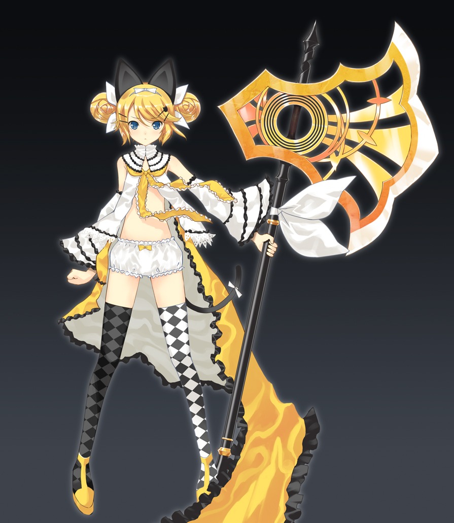 achunchun, animal_ears, bloomers, kagamine_rin, nekomimi, tail, thighhighs, vocaloid
