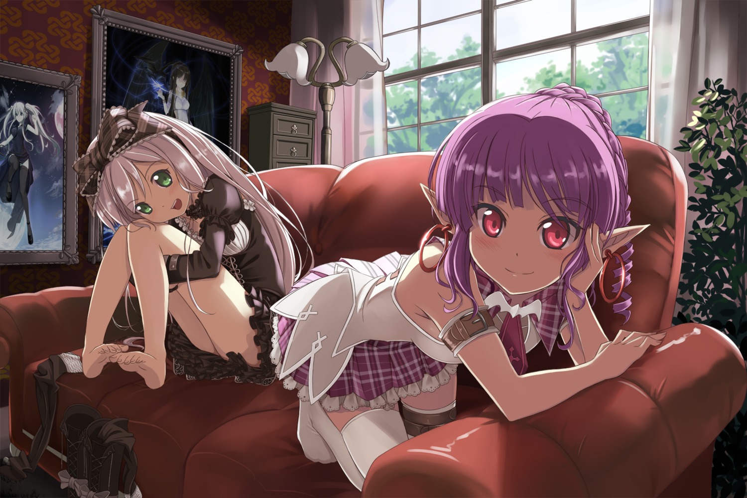 beek, dress, elf, lolita_fashion, mabinogi, pointy_ears, thighhighs