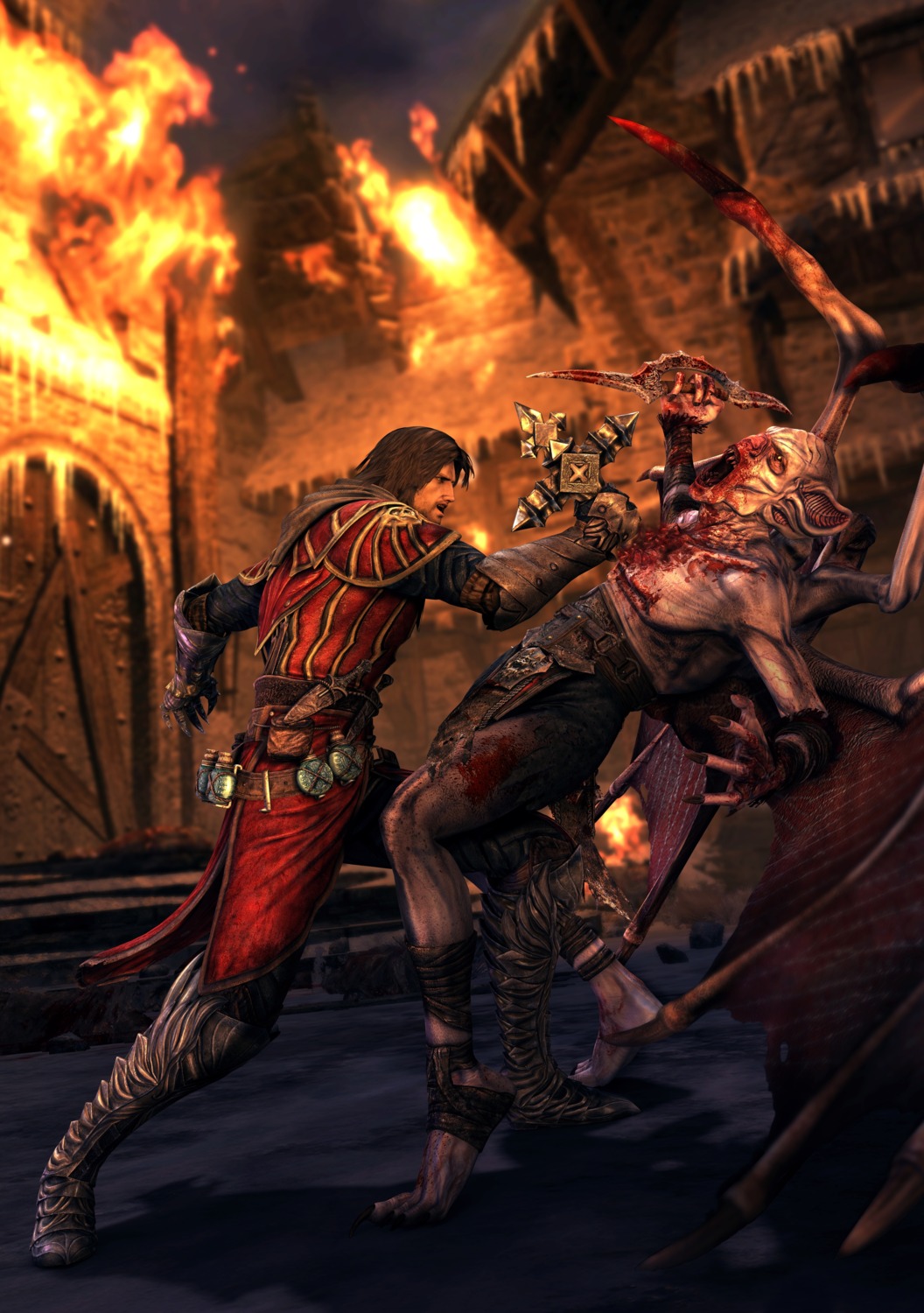 blood, castlevania, castlevania:_lords_of_shadow, cg, gabriel_belmont, male, monster
