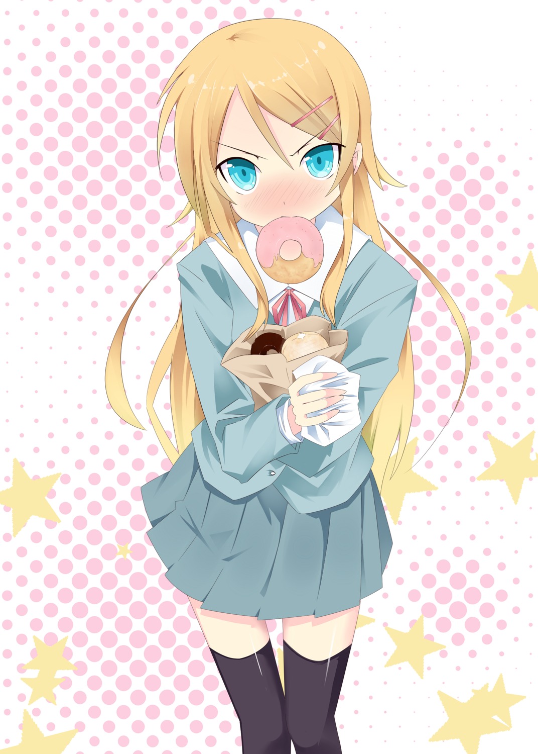 kousaka_kirino, ore_no_imouto_ga_konnani_kawaii_wake_ga_nai, seifuku, thighhighs, tunamayochan