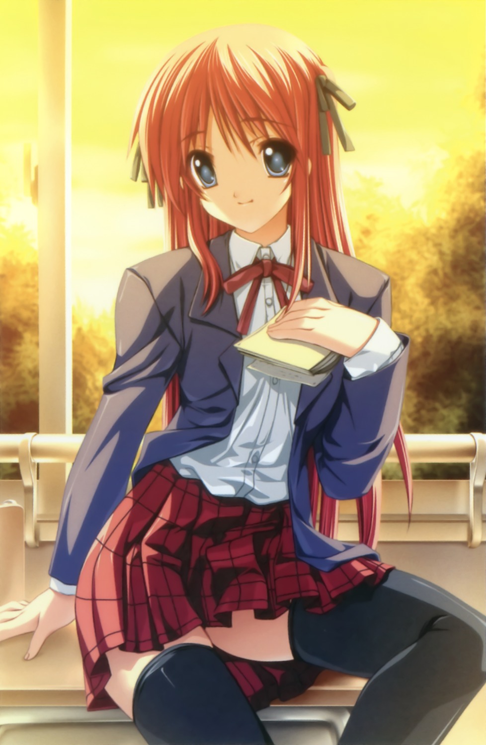 kimi_no_koe_ga_kikoeru, seifuku, senomoto_hisashi, shikishima_sakura, thighhighs
