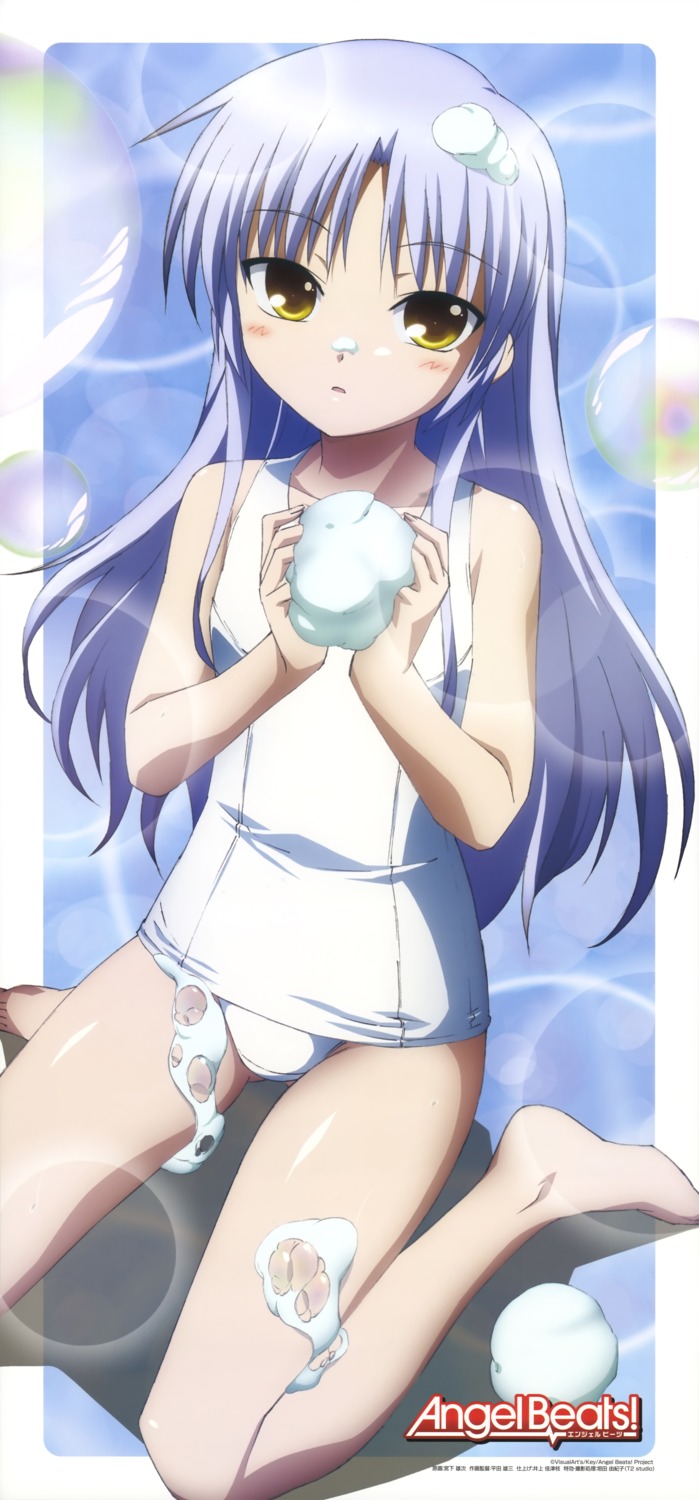 angel_beats!, miyashita_yuuji, school_swimsuit, stick_poster, swimsuits, tachibana_kanade