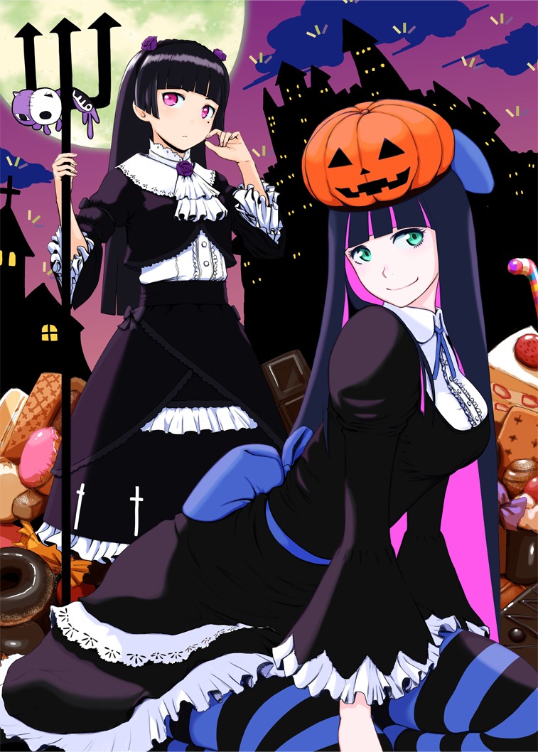 code49, crossover, gokou_ruri, gothic_lolita, halloween, lolita_fashion, ore_no_imouto_ga_konnani_kawaii_wake_ga_nai, panty_&_stocking_with_garterbelt, stocking