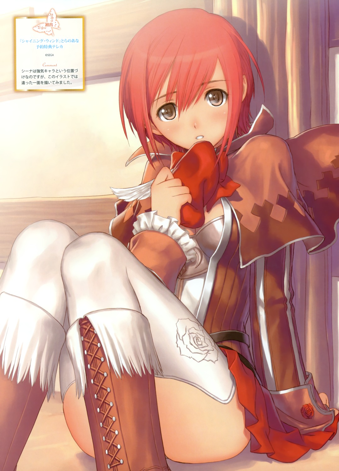 cleavage, kanon_seena, pantsu, shining_tears, shining_wind, shining_world, thighhighs, tony_taka