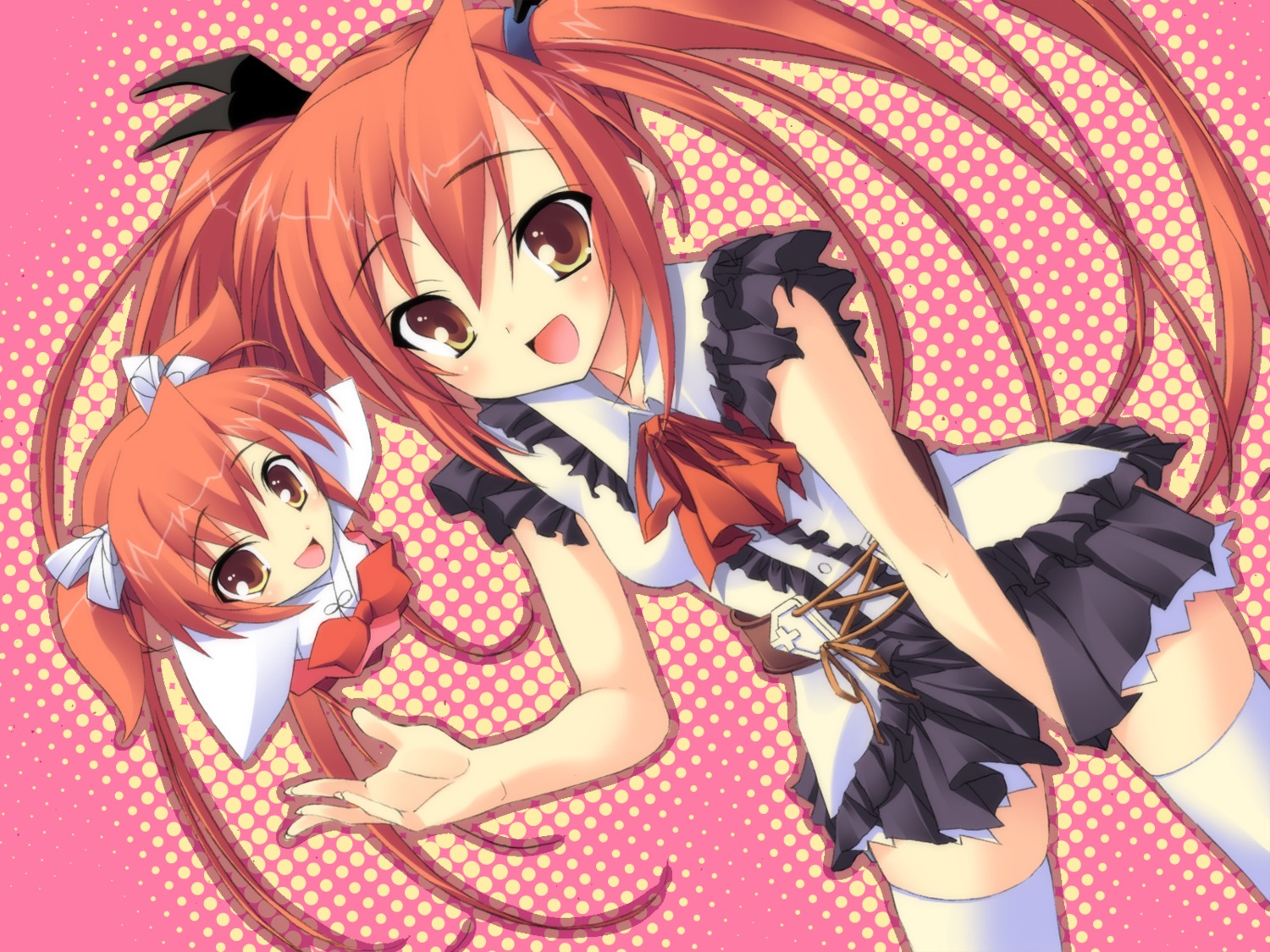 chibi, inuzumi_masaki, pia_carrot, piajong, thighhighs, wallpaper