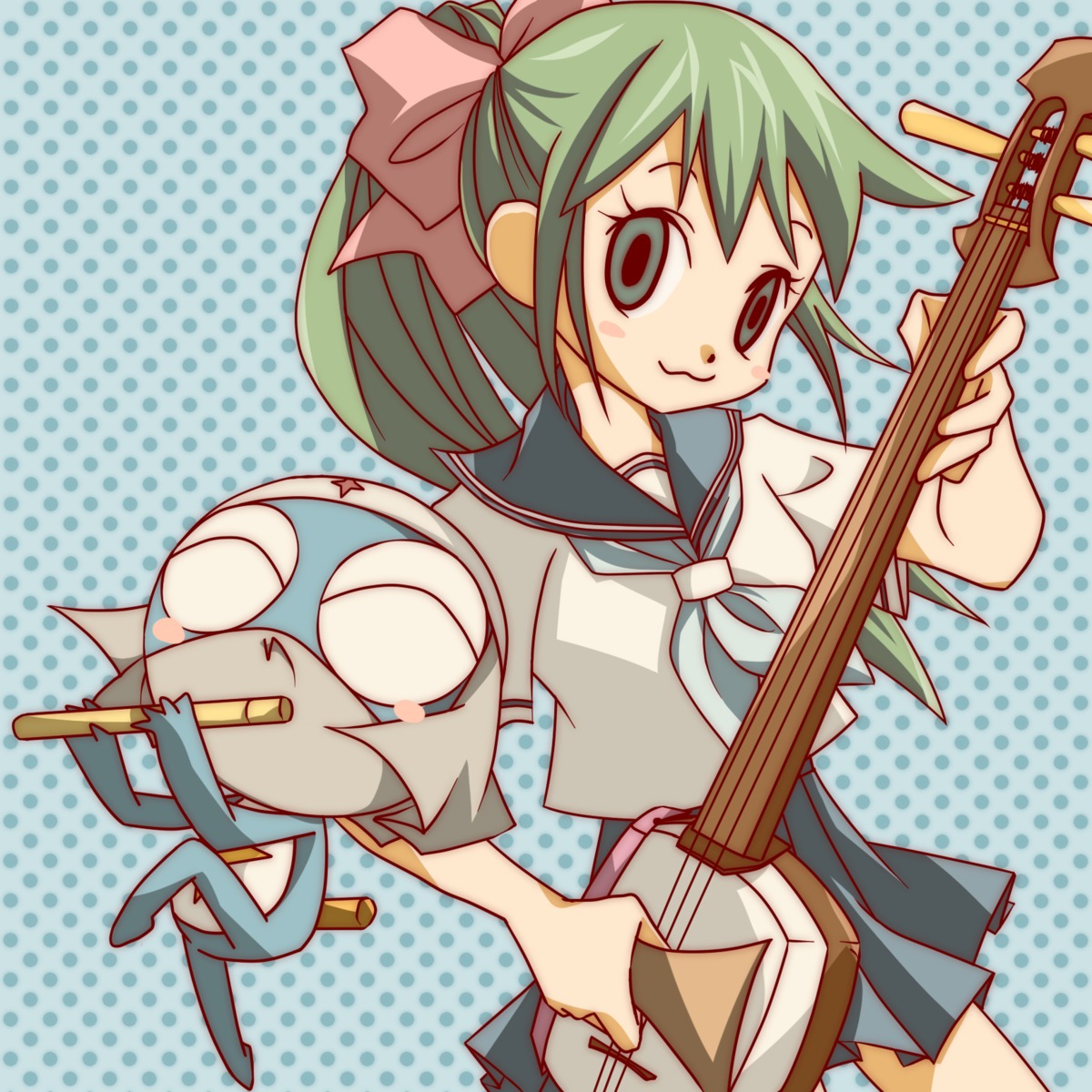 azumaya_koyuki, dororo, guitar, keroro_gunsou, seifuku, takamoriwako