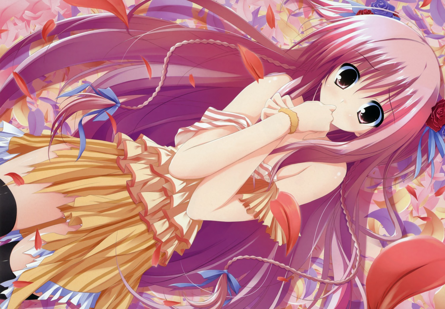dress, fixed, hiyoko_soft, sakuno_kanata, sakura_no_sora_to_kimi_no_koto, thighhighs, tsukinon