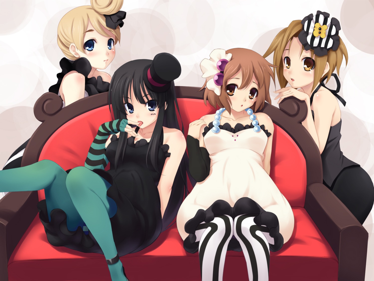 akiyama_mio, fujirin, hirasawa_yui, k-on!, kotobuki_tsumugi, pantyhose, tainaka_ritsu, wallpaper