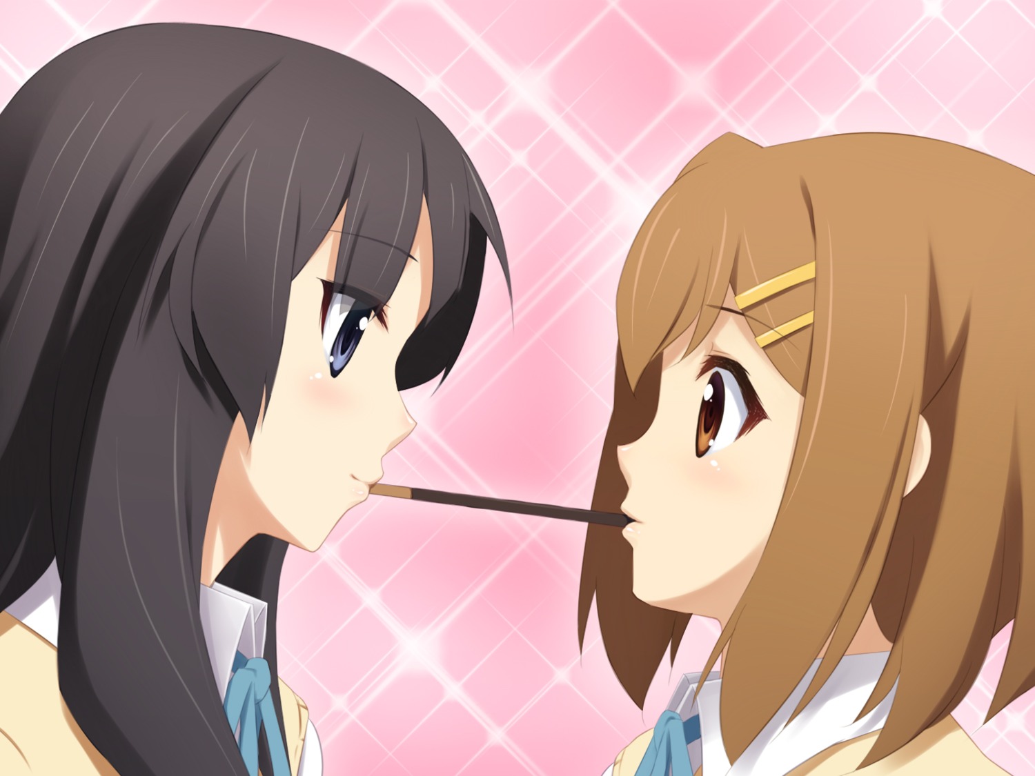 akiyama_mio, fujirin, hirasawa_yui, k-on!, wallpaper