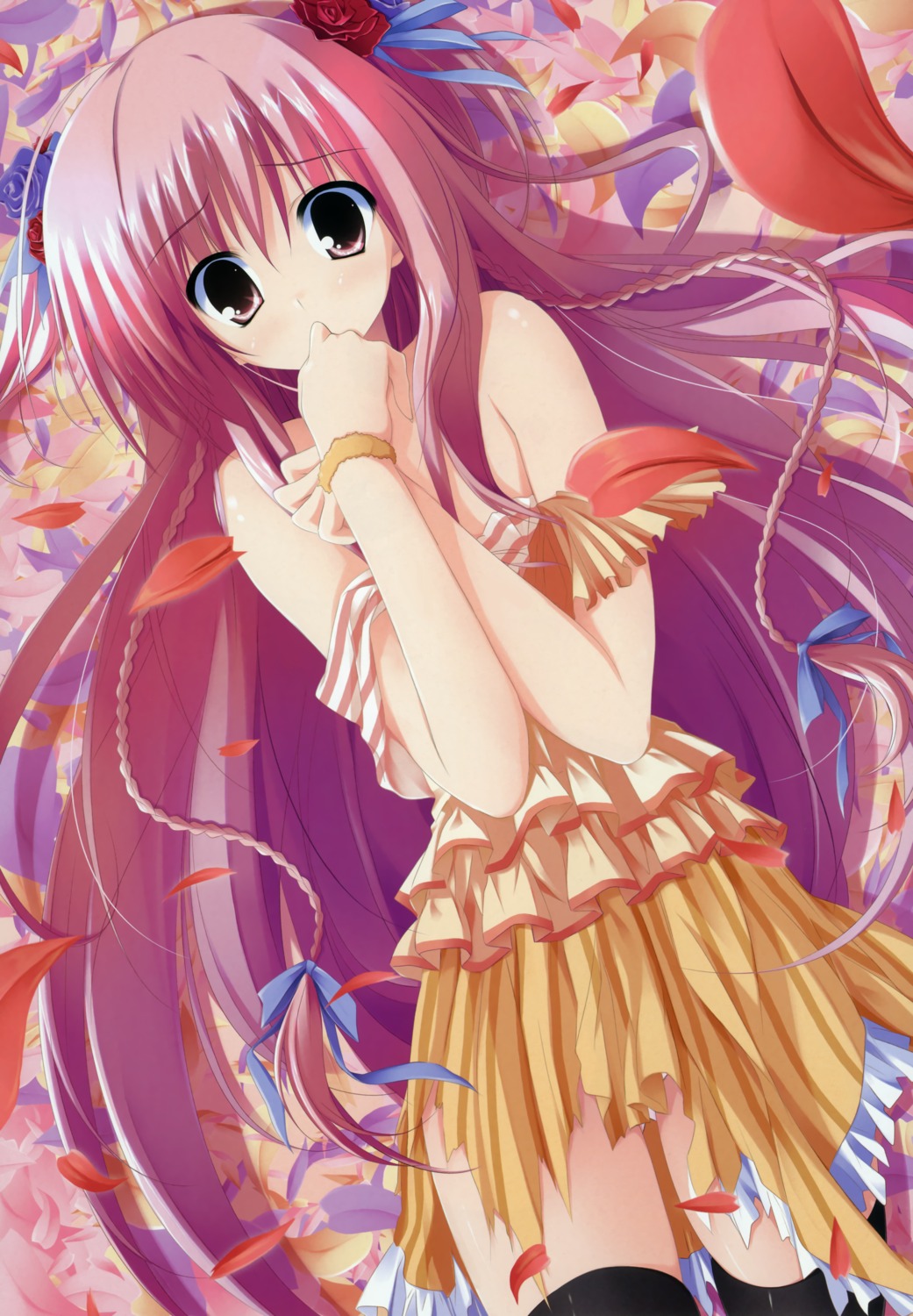 dress, fixed, hiyoko_soft, sakuno_kanata, sakura_no_sora_to_kimi_no_koto, thighhighs, torn_clothes, tsukinon