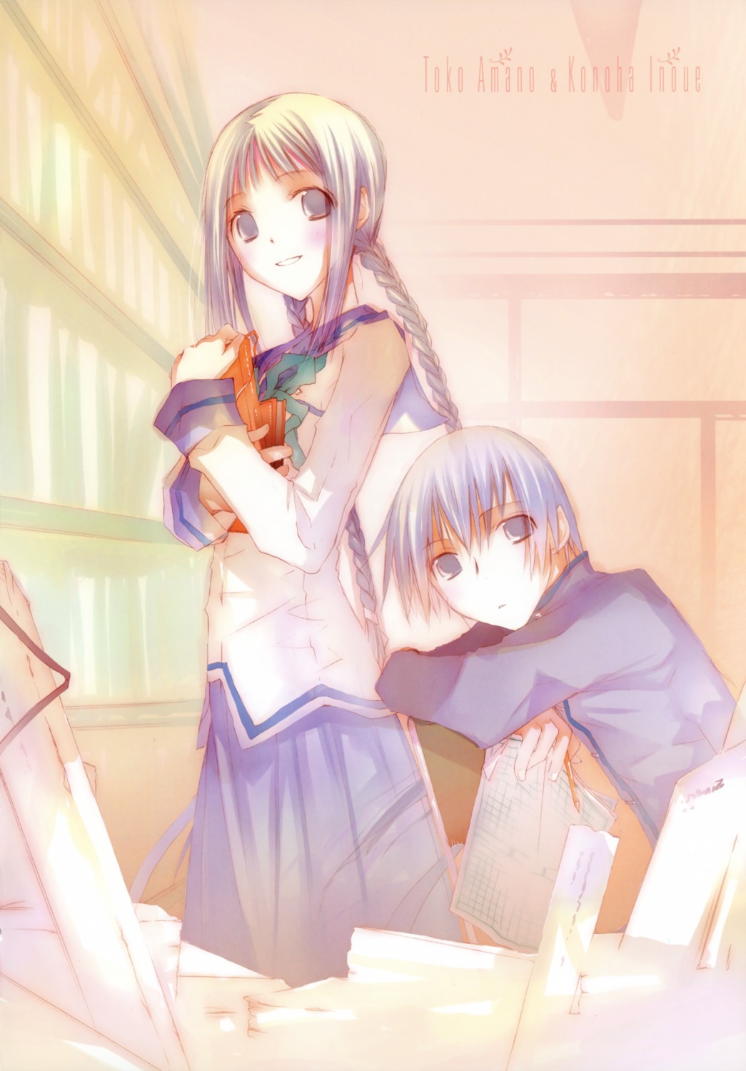 amano_tooko, bungaku_shoujo, inoue_konoha, seifuku, takeoka_miho