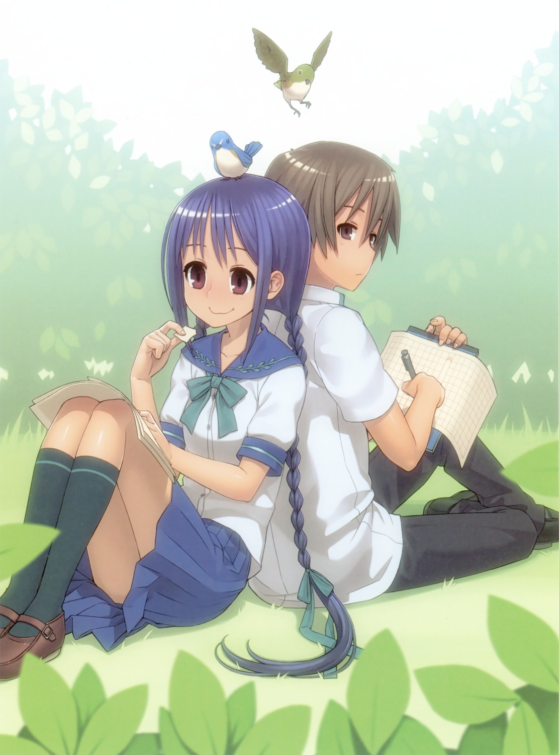 amano_tooko, bungaku_shoujo, inoue_konoha, seifuku, x6suke