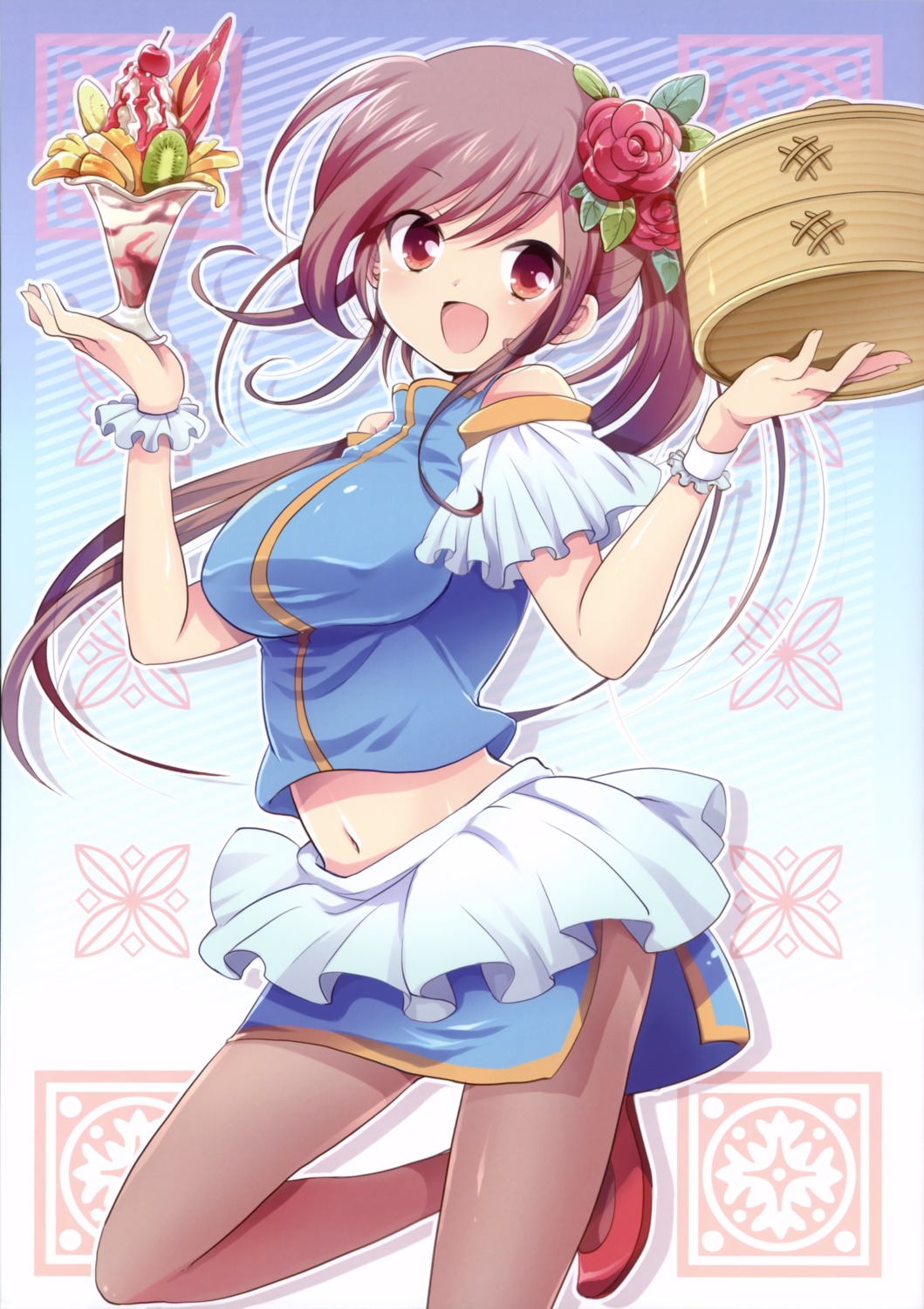 hiroichi, pantyhose, picotama, waitress