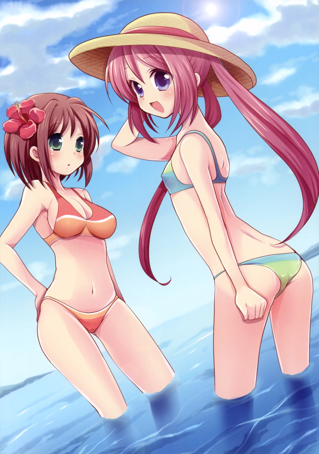 bikini, cleavage, hiroichi, picotama, swimsuits