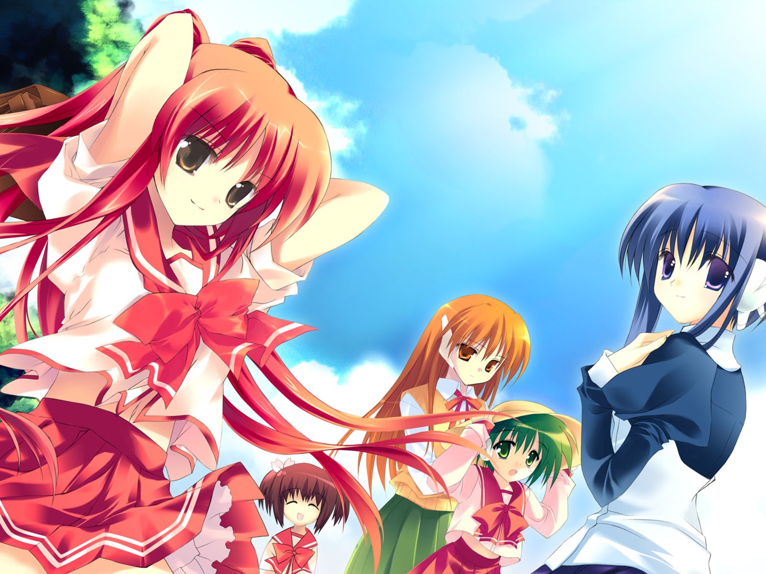 ilfa, kousaka_tamaki, multi, rei, rei's_room, seifuku, serio, to_heart_(series)