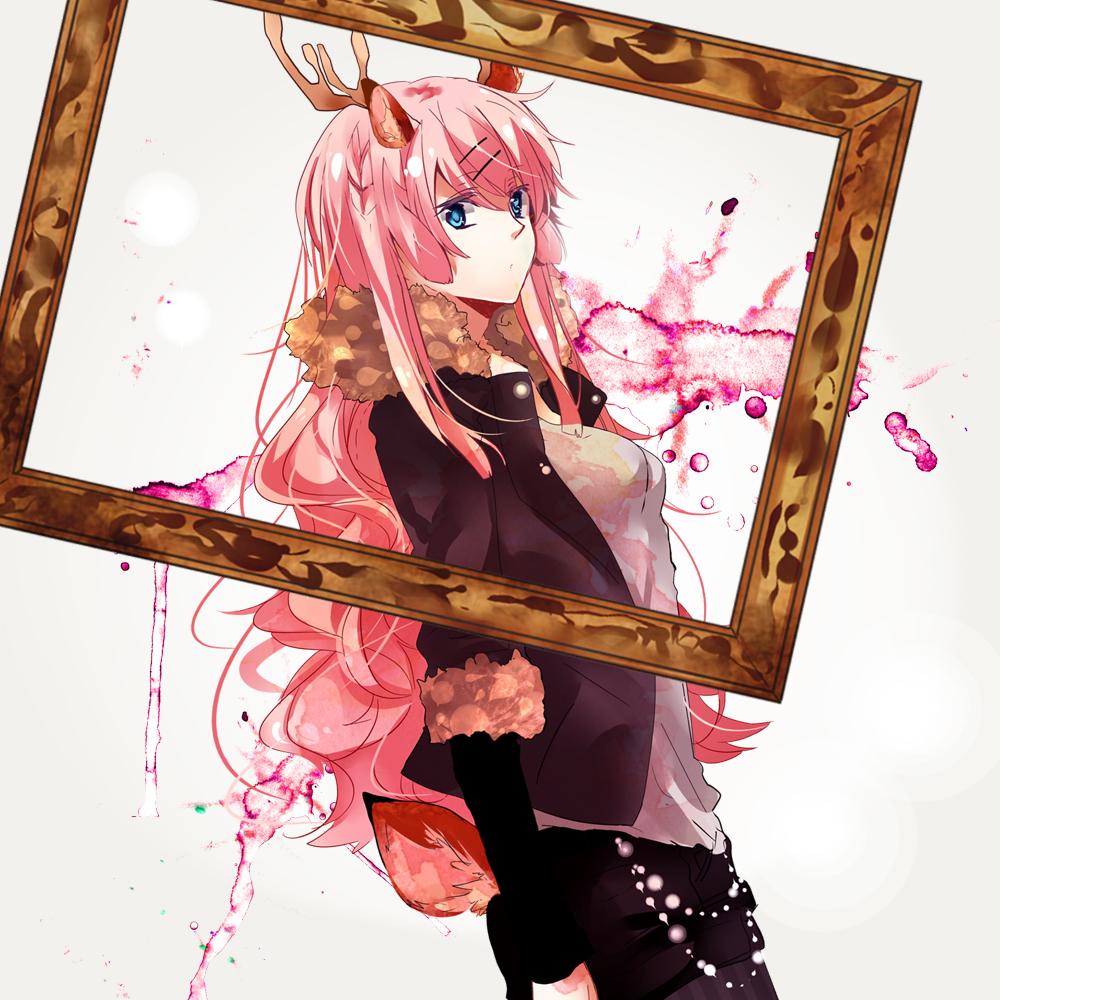 animal_ears, hatsuko, horns, megurine_luka, vocaloid