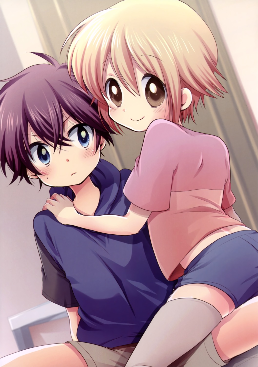 hiroichi, picotama, thighhighs