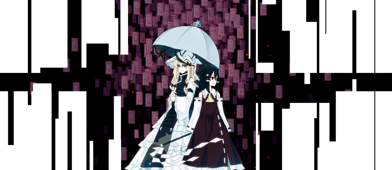 hakurei_reimu, kazeharu, touhou, yakumo_yukari