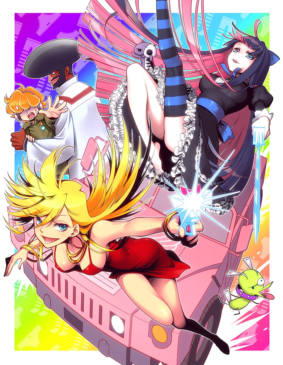 brief, chuck, cleavage, dress, garterbelt, gun, kayu, lolita_fashion