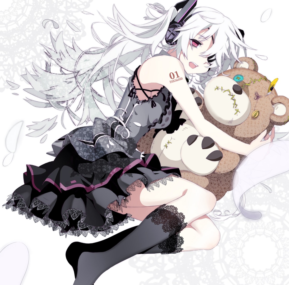 eyepatch, funamushi_nomore, hatsune_miku, headphones, lolita_fashion, vocaloid