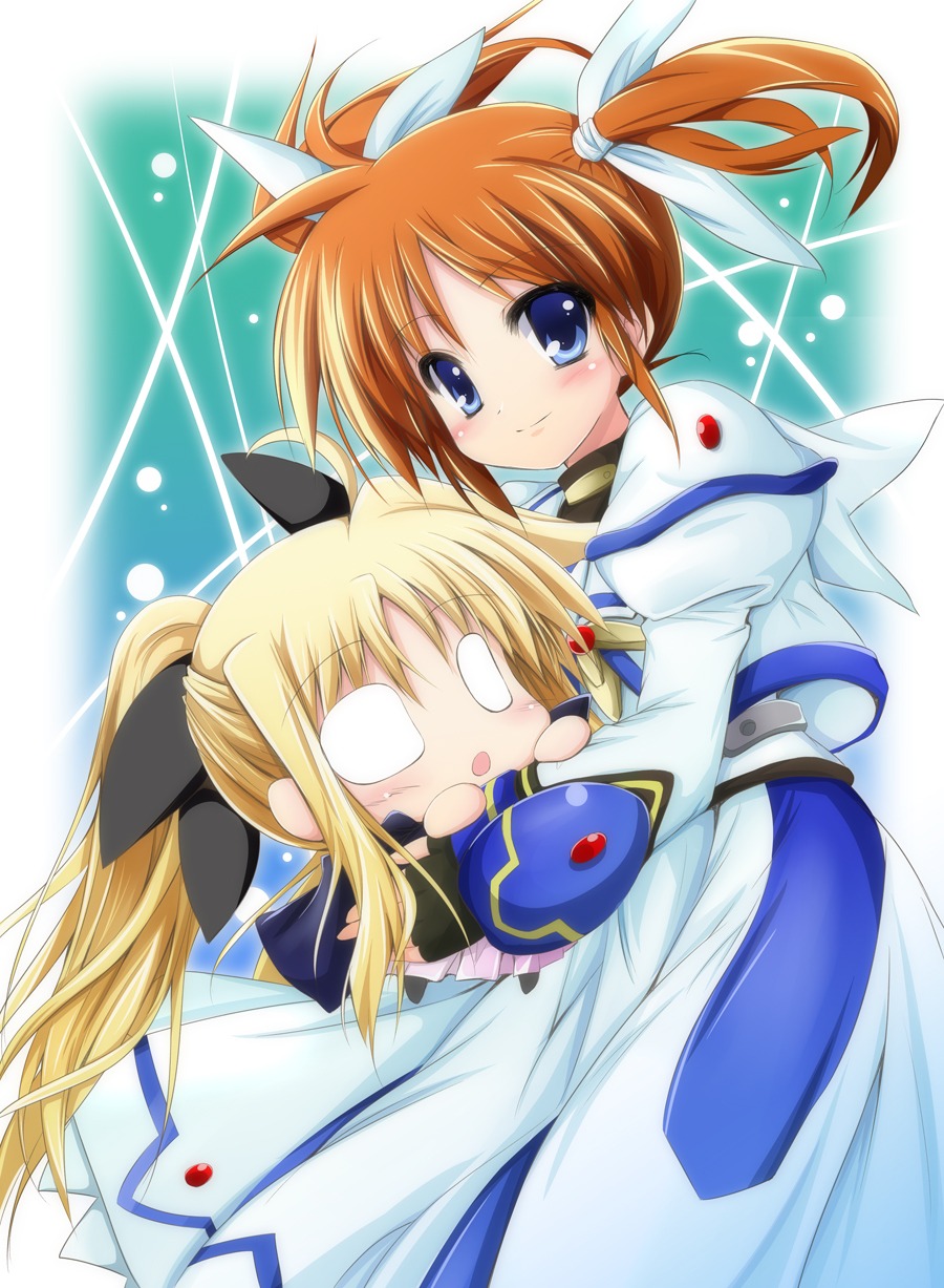 chibi, fate_testarossa, mahou_shoujo_lyrical_nanoha, mahou_shoujo_lyrical_nanoha_a's, sen_(astronomy), takamachi_nanoha