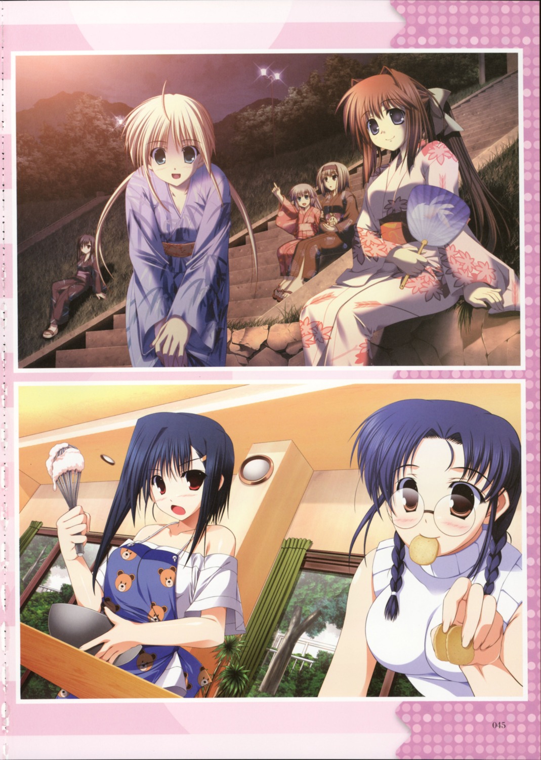 haruno_yume, izumi_rikka, megane, primitive_link, ricopheria_duende, sione, tierra_moreni, yukata