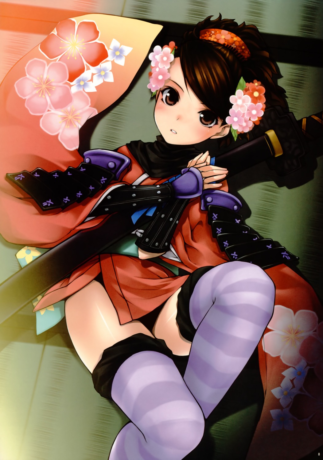 momohime_(muramasa), noantica, oboro_muramasa, ooji, photoshop, sword, thighhighs